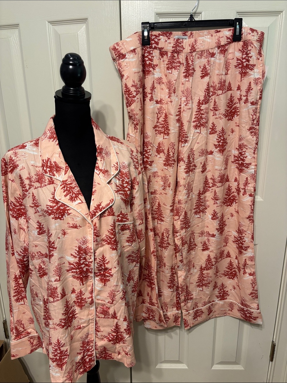 Nordstrom Cozy Cotton Blend Flannel Plus Pajama Set - Picture 1 of 13